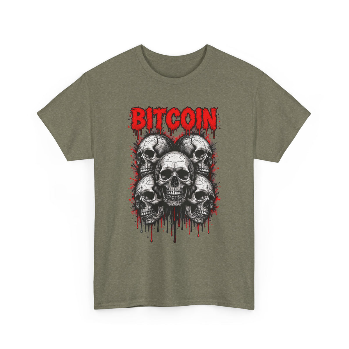 Bitcoin Skull Design T-Shirt | Crypto Gothic Skull Tee