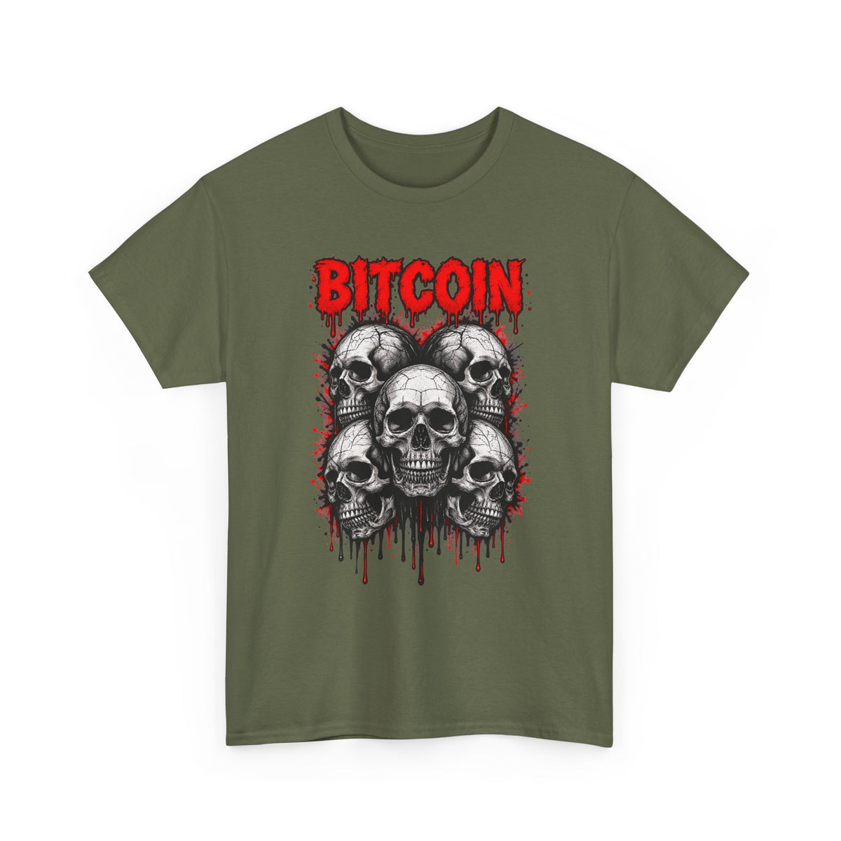 Bitcoin Skull Design T-Shirt | Crypto Gothic Skull Tee