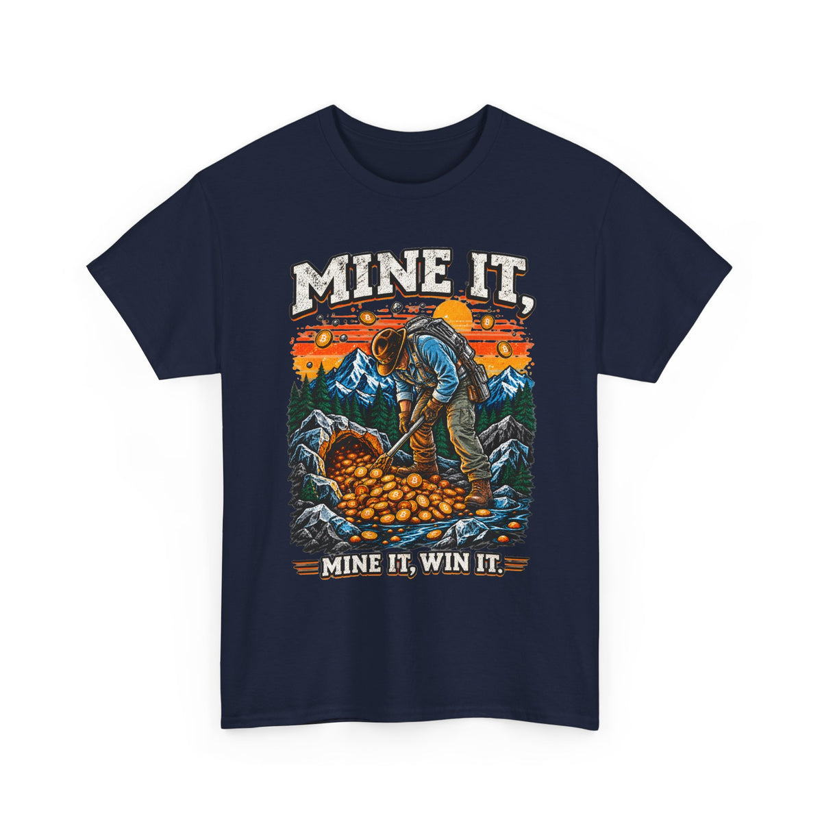 Mine It T-Shirt — Retro Gold Miner "Mine It, Win It" Tee