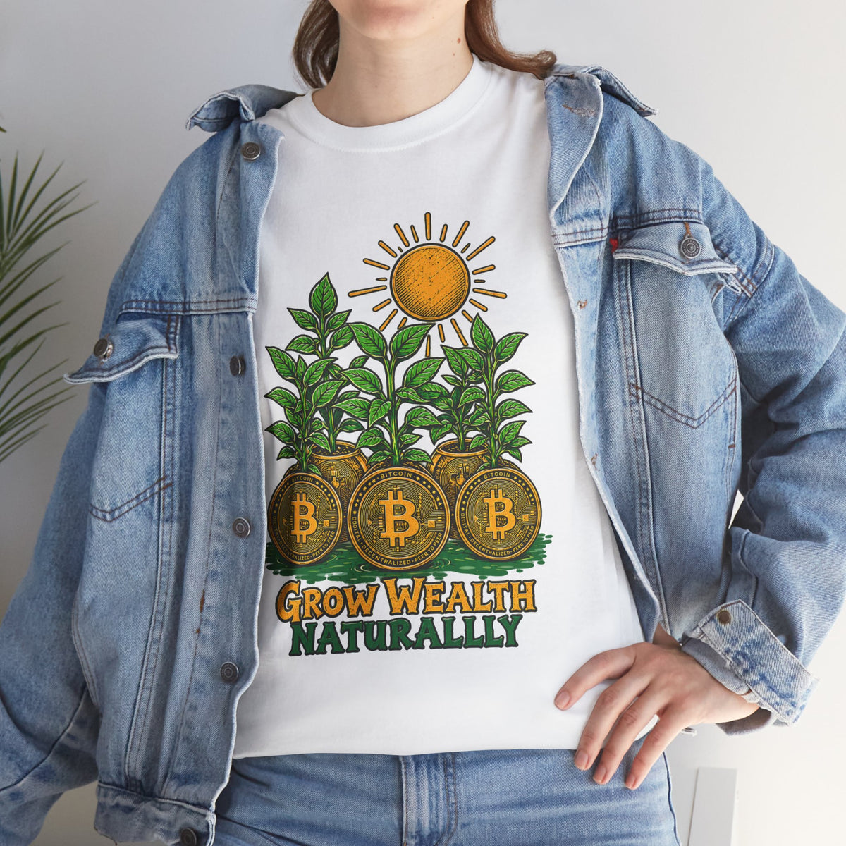 Bitcoin Grow Wealth Naturally T-Shirt