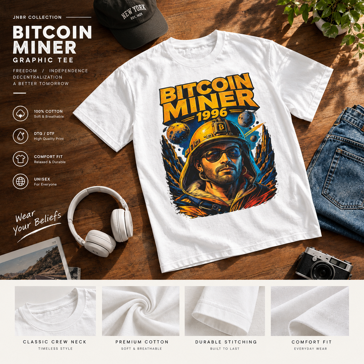 Bitcoin Miner 1996 T-Shirt | Crypto Retro Miner Graphic Tee