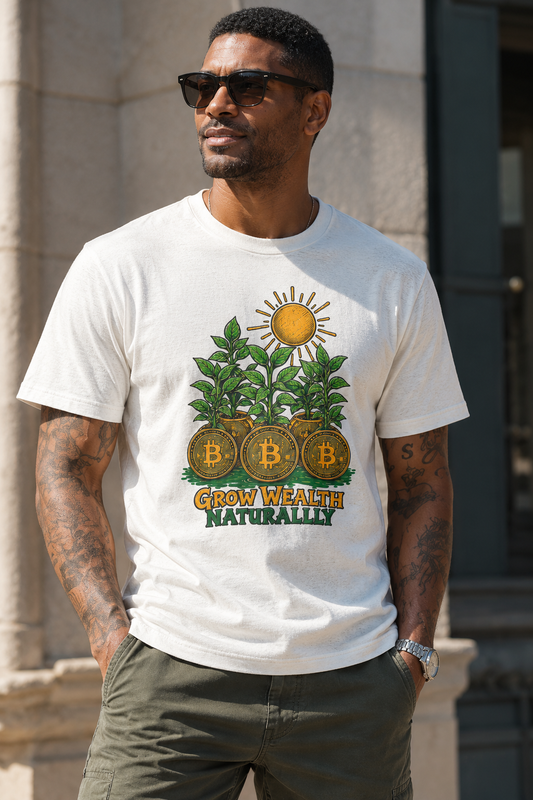 Bitcoin Grow Wealth Naturally T-Shirt