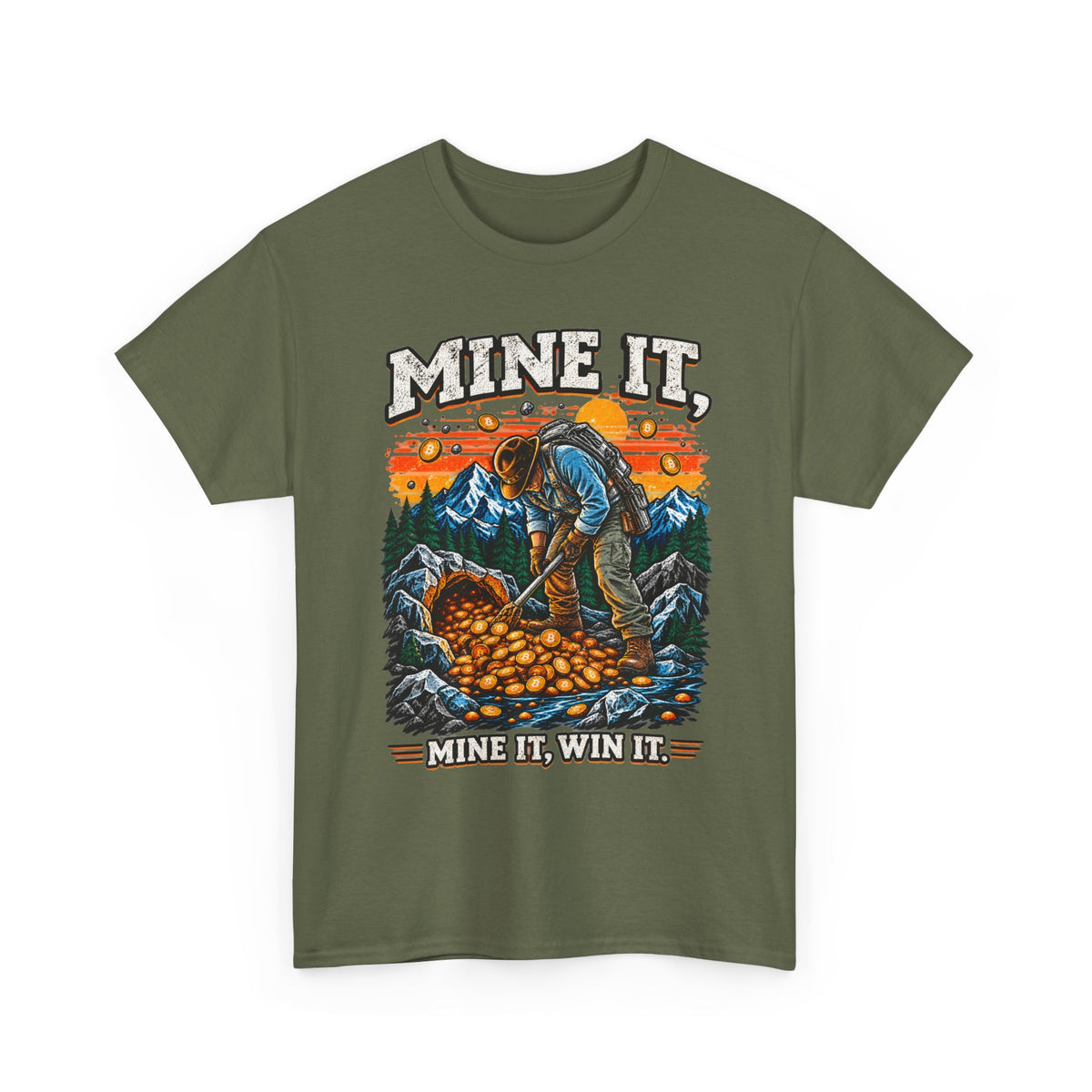 Mine It T-Shirt — Retro Gold Miner "Mine It, Win It" Tee