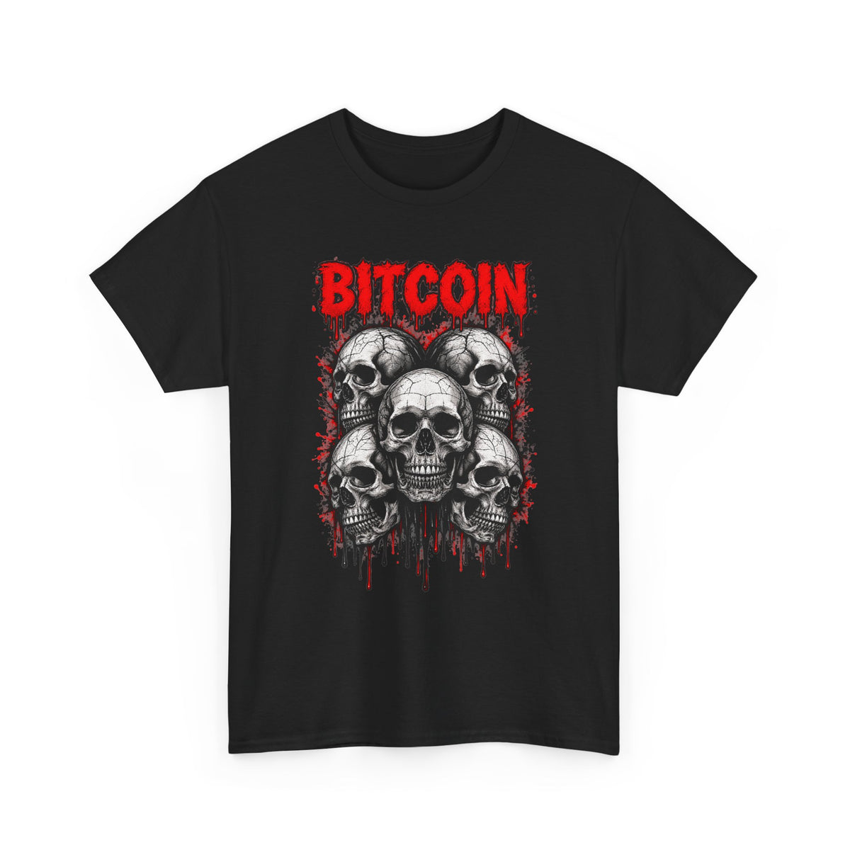 Bitcoin Skull Design T-Shirt | Crypto Gothic Skull Tee