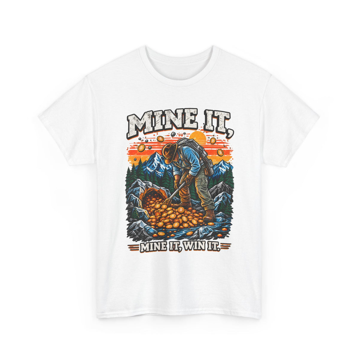 Mine It T-Shirt — Retro Gold Miner "Mine It, Win It" Tee