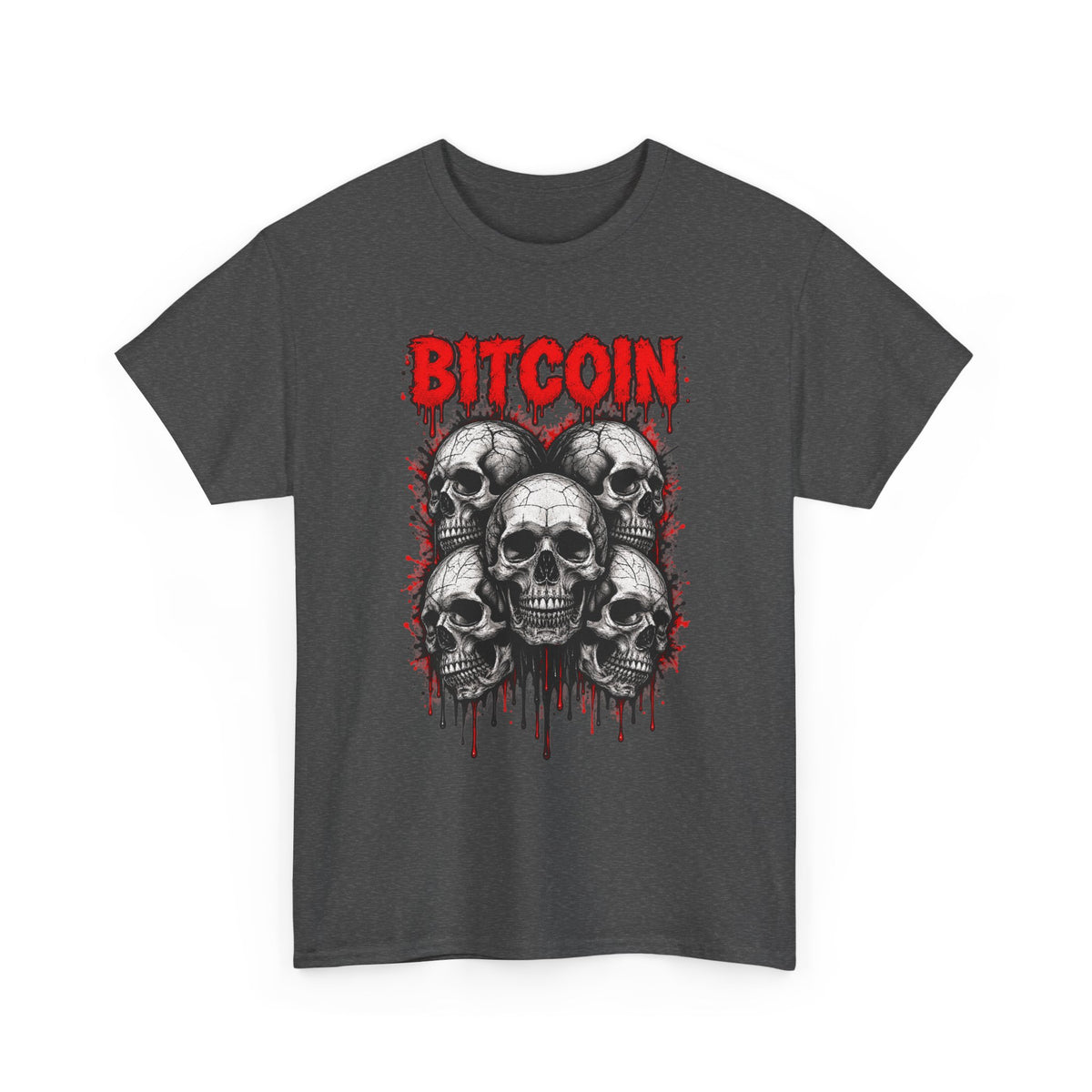 Bitcoin Skull Design T-Shirt | Crypto Gothic Skull Tee