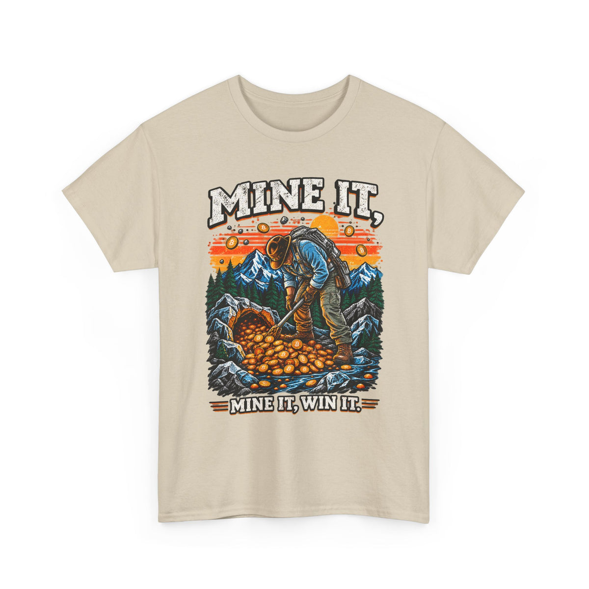 Mine It T-Shirt — Retro Gold Miner "Mine It, Win It" Tee