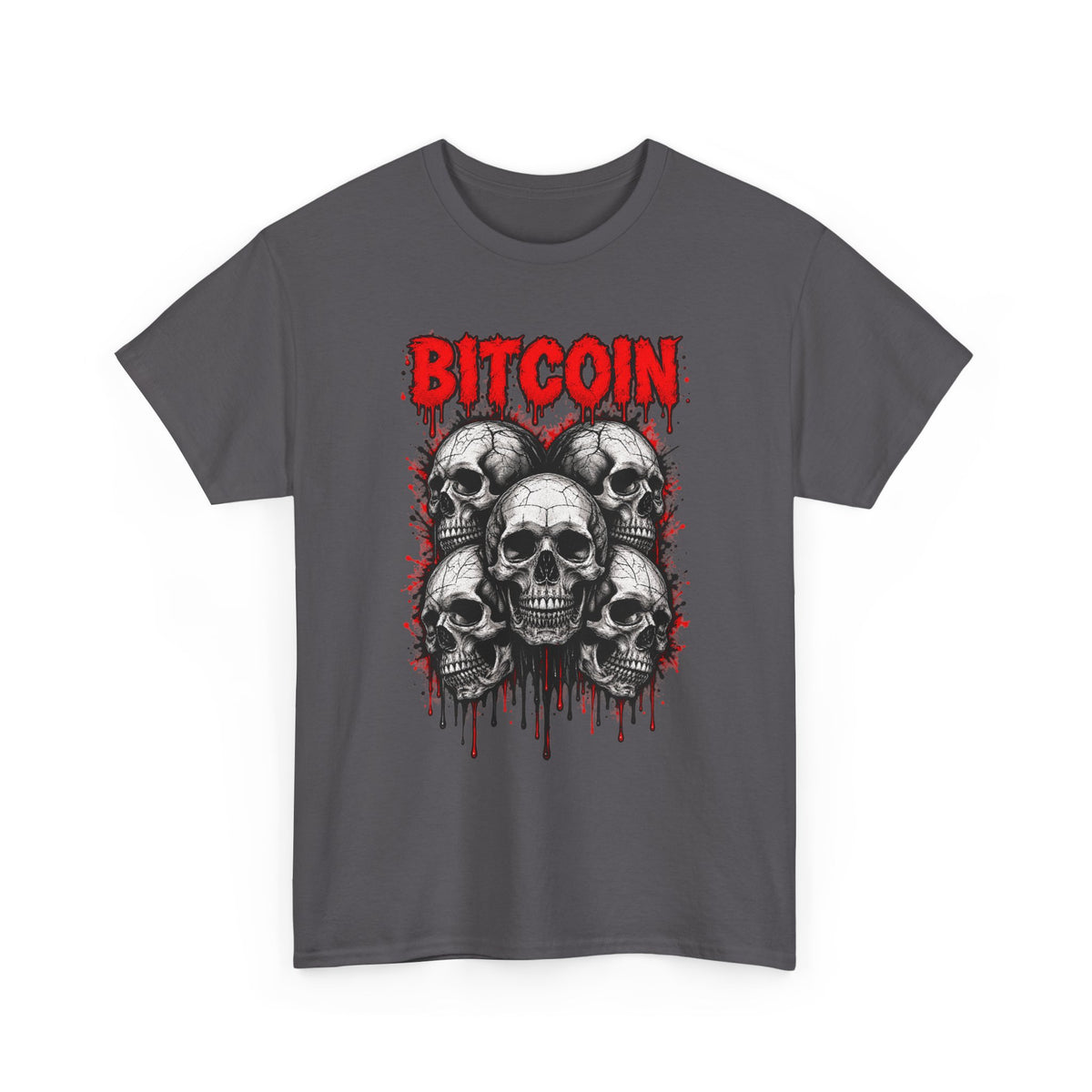 Bitcoin Skull Design T-Shirt | Crypto Gothic Skull Tee