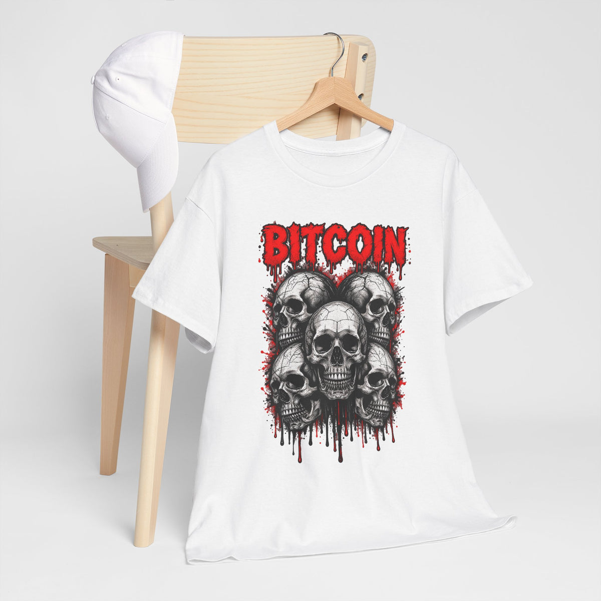 Bitcoin Skull Design T-Shirt | Crypto Gothic Skull Tee