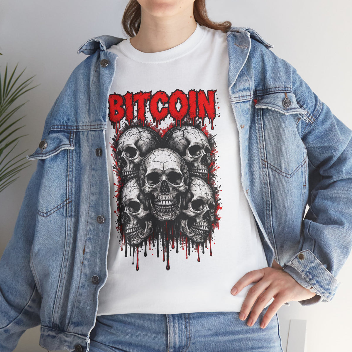 Bitcoin Skull Design T-Shirt | Crypto Gothic Skull Tee