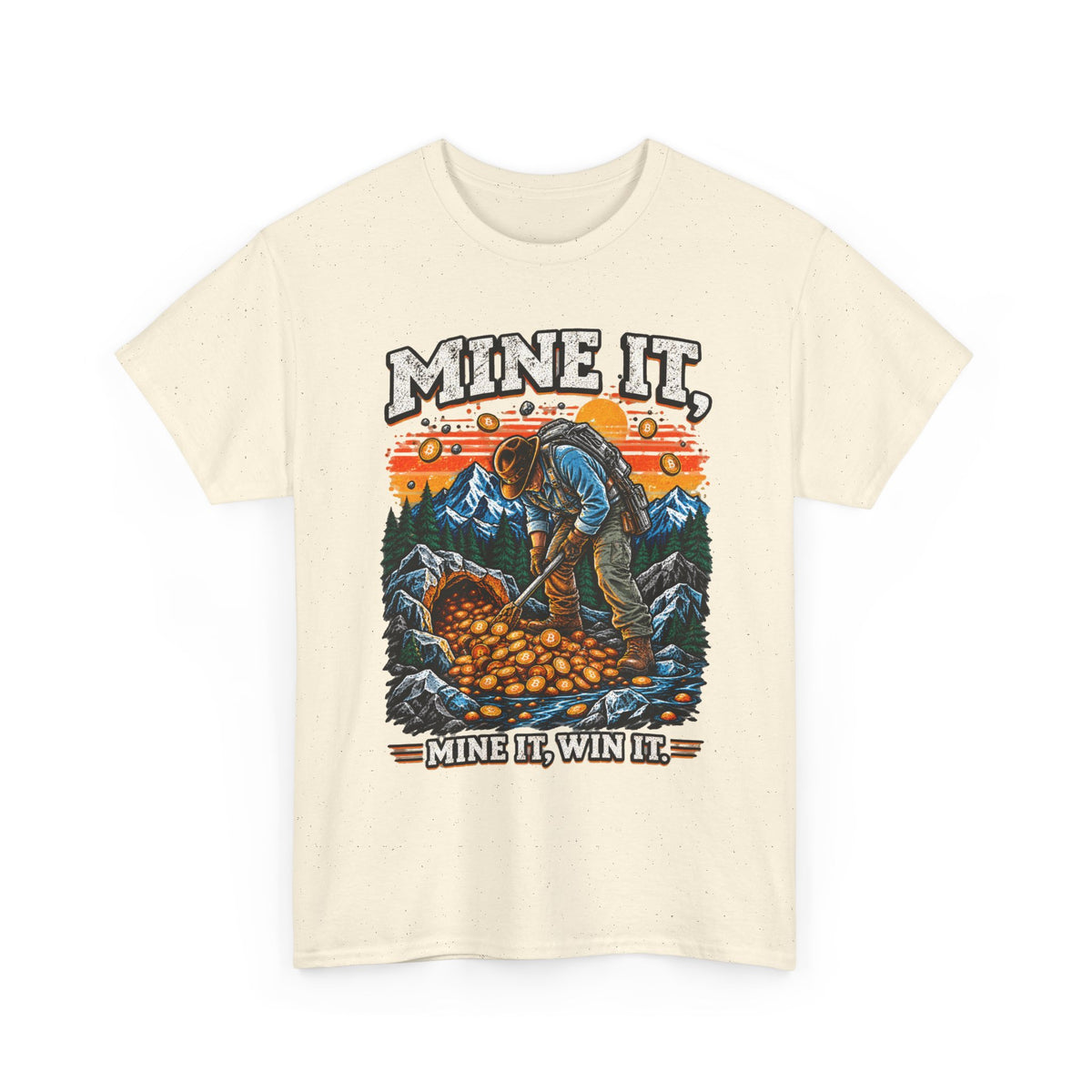 Mine It T-Shirt — Retro Gold Miner "Mine It, Win It" Tee