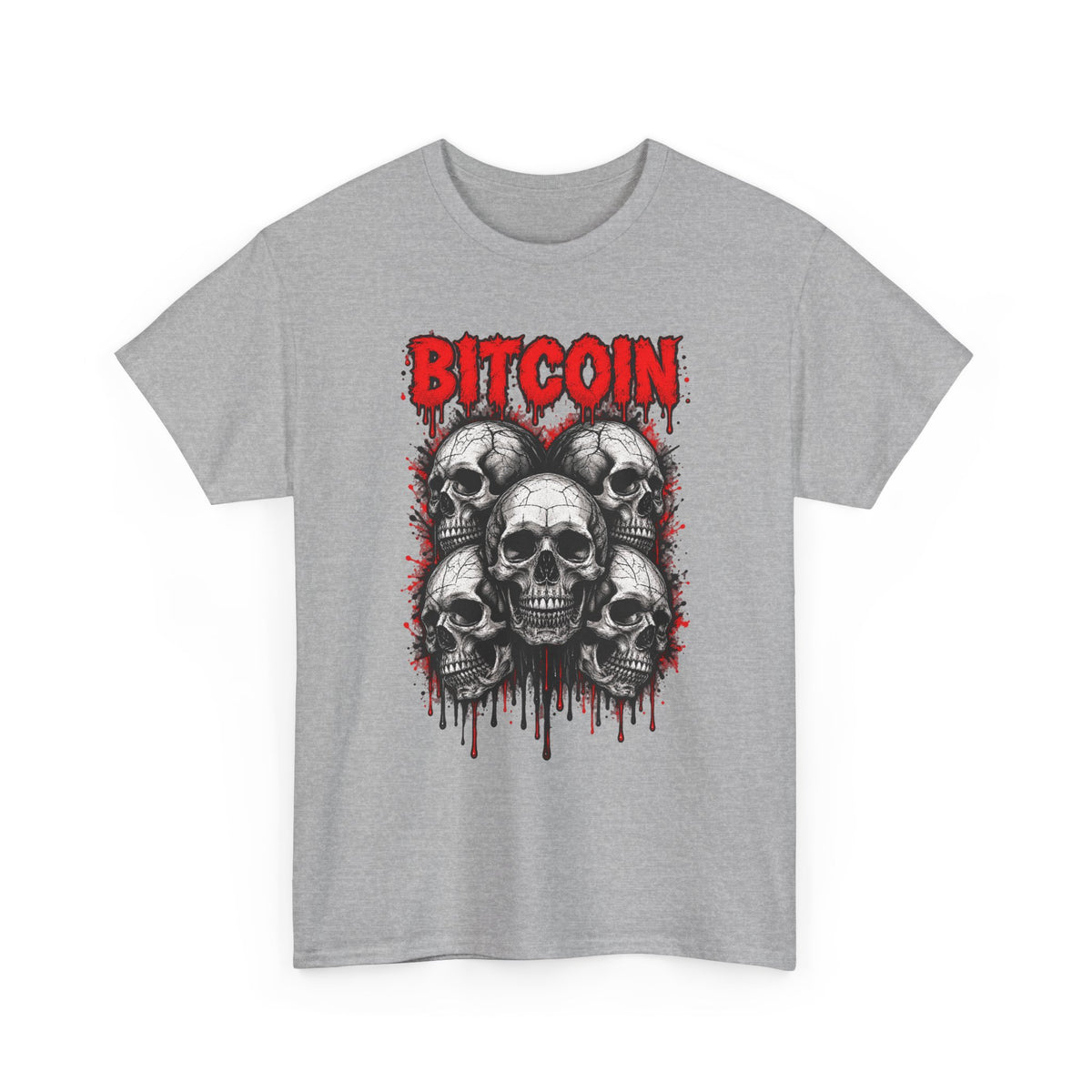 Bitcoin Skull Design T-Shirt | Crypto Gothic Skull Tee