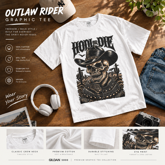 How Die Skull Cowboy T-Shirt | Western Skeleton, Cactus Desert Graphic
