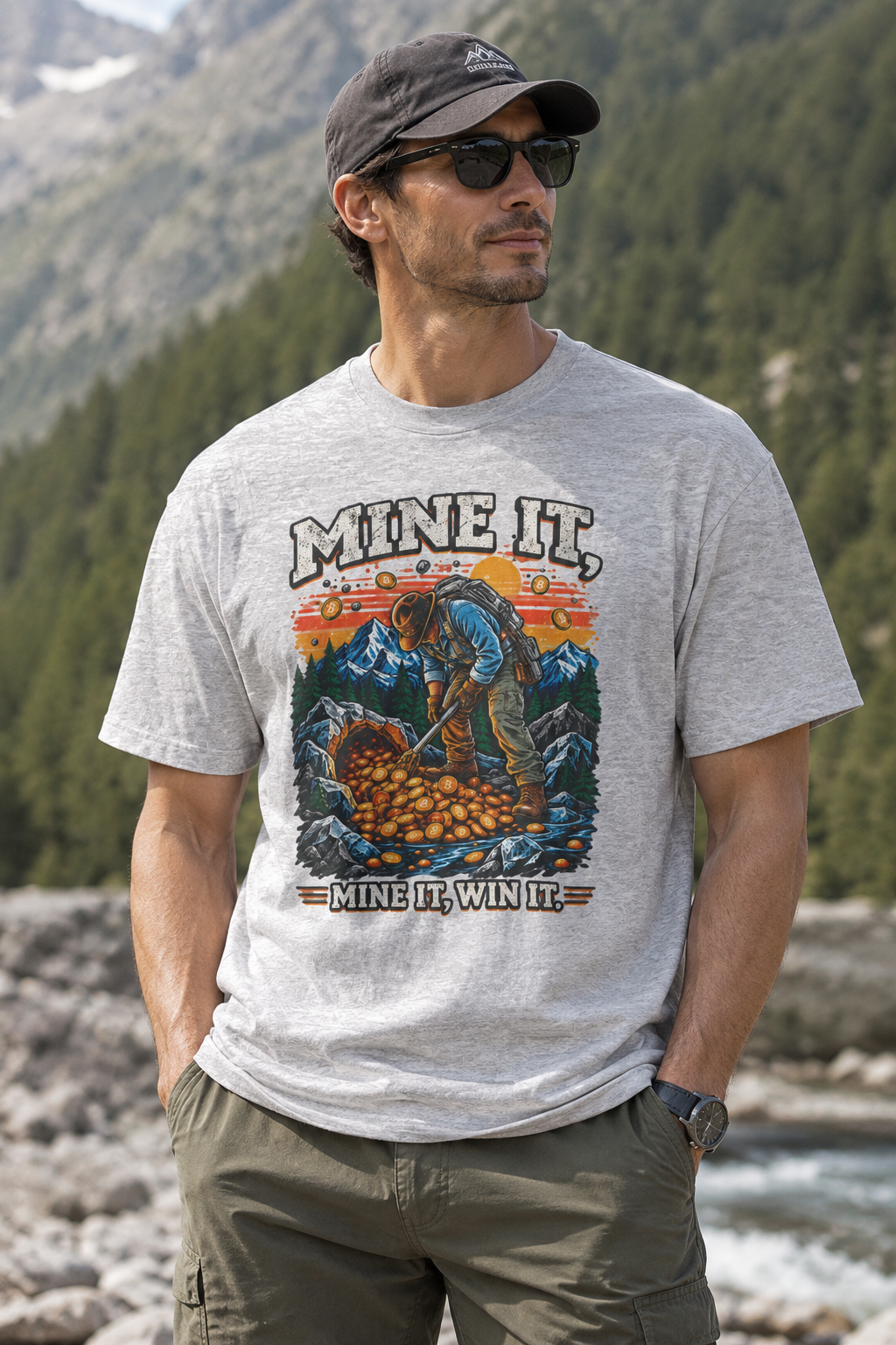 Mine It T-Shirt — Retro Gold Miner "Mine It, Win It" Tee