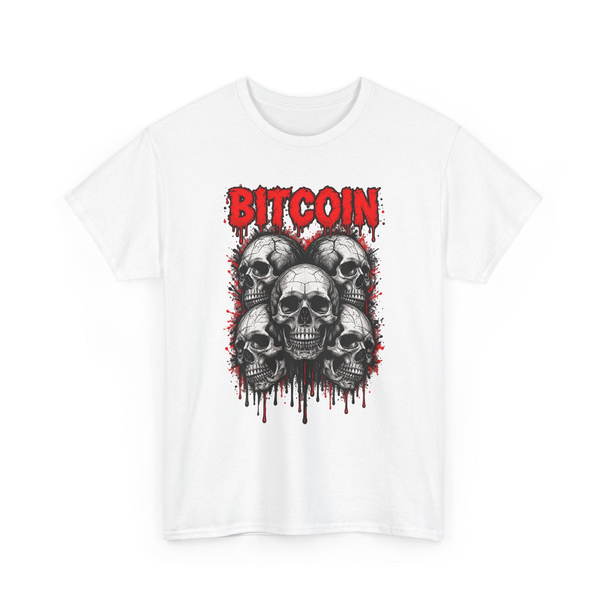 Bitcoin Skull Design T-Shirt | Crypto Gothic Skull Tee